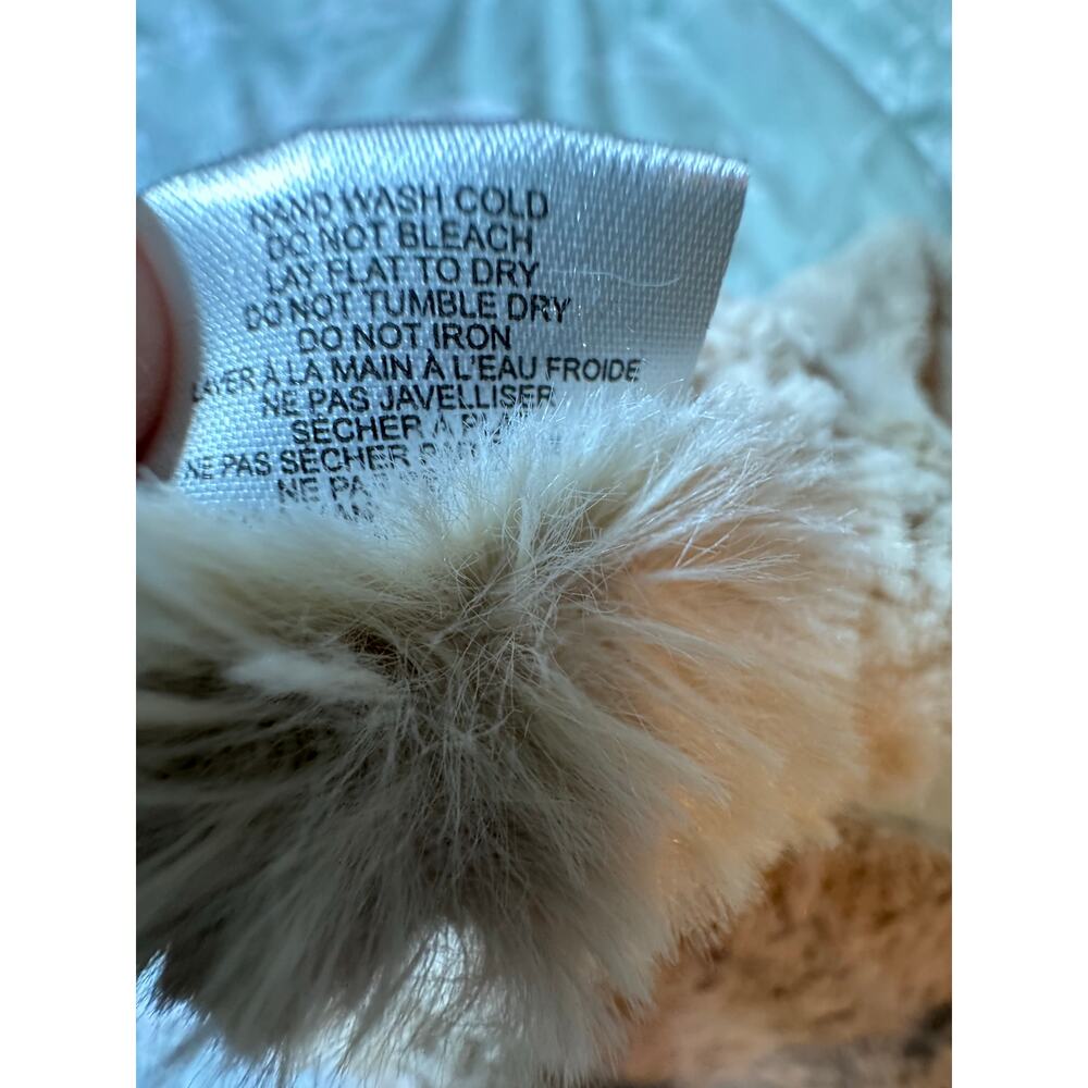 Tan faux fur infinity scarf